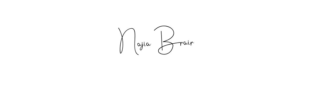 Check out images of Autograph of Najia Brair name. Actor Najia Brair Signature Style. Andilay-7BmLP is a professional sign style online. Najia Brair signature style 4 images and pictures png