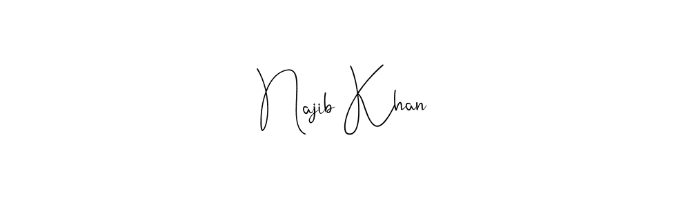 Najib Khan stylish signature style. Best Handwritten Sign (Andilay-7BmLP) for my name. Handwritten Signature Collection Ideas for my name Najib Khan. Najib Khan signature style 4 images and pictures png