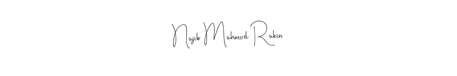 The best way (Andilay-7BmLP) to make a short signature is to pick only two or three words in your name. The name Najib Mahmud Rakin include a total of six letters. For converting this name. Najib Mahmud Rakin signature style 4 images and pictures png