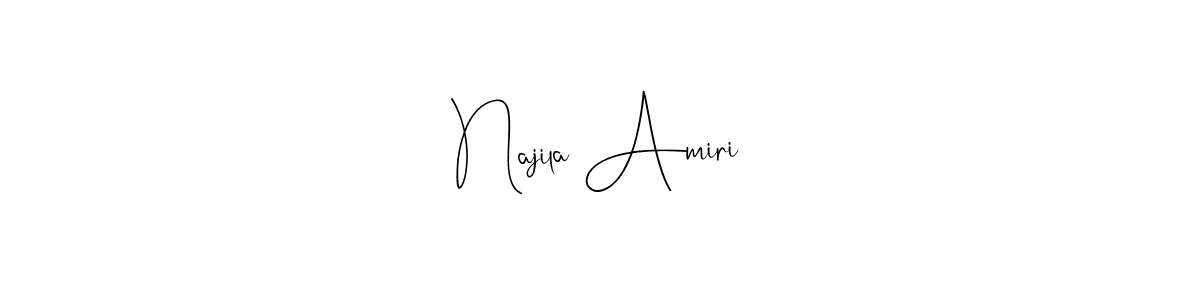 Create a beautiful signature design for name Najila Amiri. With this signature (Andilay-7BmLP) fonts, you can make a handwritten signature for free. Najila Amiri signature style 4 images and pictures png