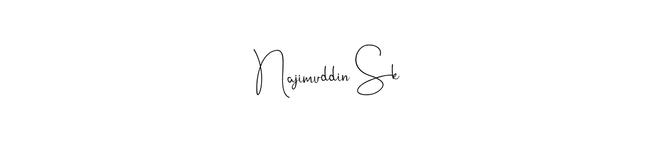 Use a signature maker to create a handwritten signature online. With this signature software, you can design (Andilay-7BmLP) your own signature for name Najimuddin Sk. Najimuddin Sk signature style 4 images and pictures png