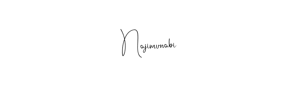 Make a beautiful signature design for name Najimunabi. With this signature (Andilay-7BmLP) style, you can create a handwritten signature for free. Najimunabi signature style 4 images and pictures png