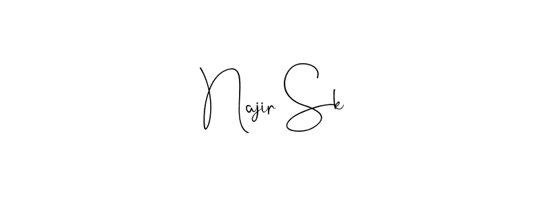 Design your own signature with our free online signature maker. With this signature software, you can create a handwritten (Andilay-7BmLP) signature for name Najir Sk. Najir Sk signature style 4 images and pictures png