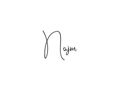 Make a beautiful signature design for name Najm. Use this online signature maker to create a handwritten signature for free. Najm signature style 4 images and pictures png