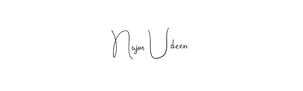 Make a beautiful signature design for name Najm Udeen. Use this online signature maker to create a handwritten signature for free. Najm Udeen signature style 4 images and pictures png