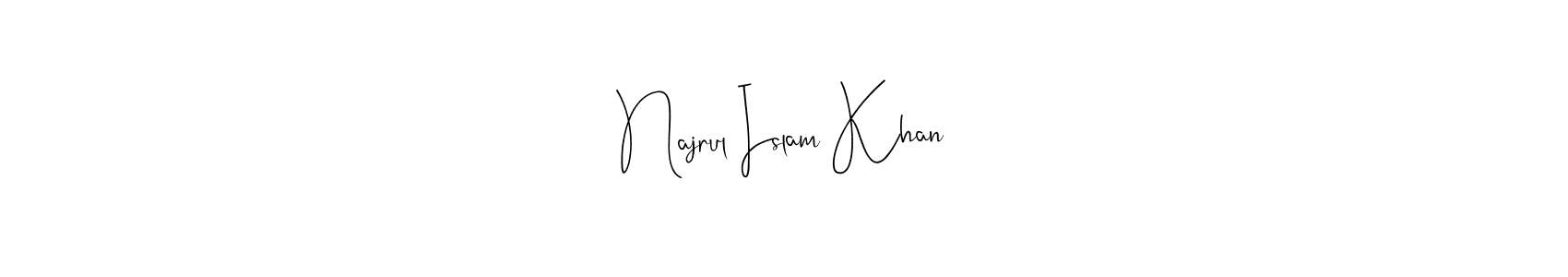 if you are searching for the best signature style for your name Najrul Islam Khan. so please give up your signature search. here we have designed multiple signature styles  using Andilay-7BmLP. Najrul Islam Khan signature style 4 images and pictures png