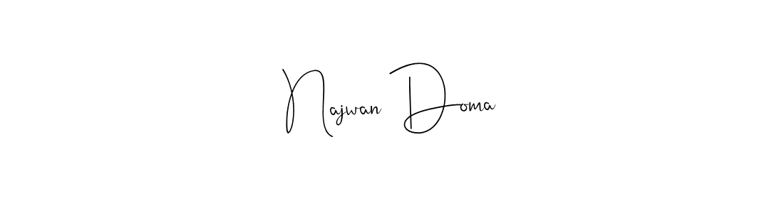 Najwan Doma stylish signature style. Best Handwritten Sign (Andilay-7BmLP) for my name. Handwritten Signature Collection Ideas for my name Najwan Doma. Najwan Doma signature style 4 images and pictures png