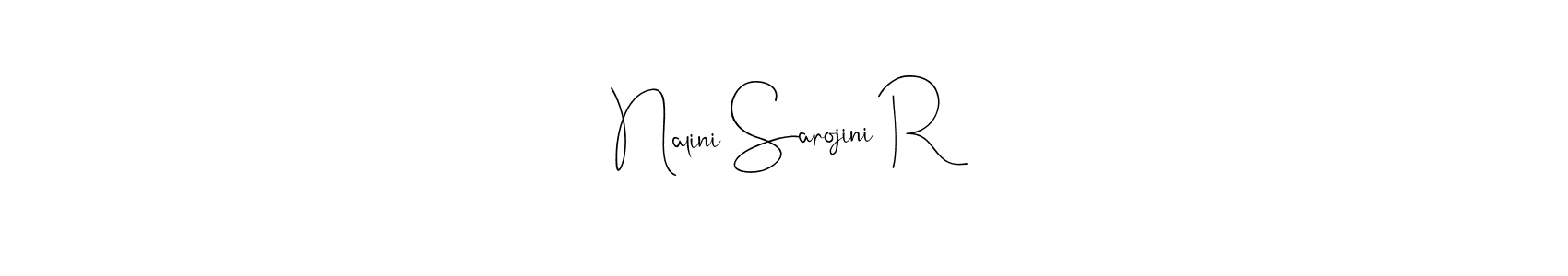 Create a beautiful signature design for name Nalini Sarojini R. With this signature (Andilay-7BmLP) fonts, you can make a handwritten signature for free. Nalini Sarojini R signature style 4 images and pictures png