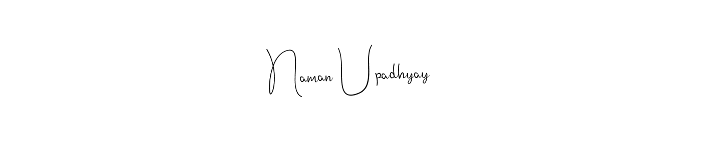 Make a beautiful signature design for name Naman Upadhyay. With this signature (Andilay-7BmLP) style, you can create a handwritten signature for free. Naman Upadhyay signature style 4 images and pictures png