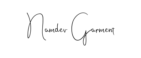 Achieve flawless digital penmanship with Namdev Garment name in Andilay-7BmLP font. The perfect tool for creating online signatures. Namdev Garment signature style 4 images and pictures png