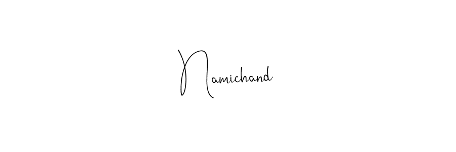 How to make Namichand name signature. Use Andilay-7BmLP style for creating short signs online. This is the latest handwritten sign. Namichand signature style 4 images and pictures png