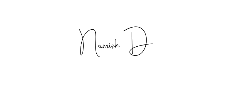 Andilay-7BmLP is a professional signature style that is perfect for those who want to add a touch of class to their signature. It is also a great choice for those who want to make their signature more unique. Get Namish D name to fancy signature for free. Namish D signature style 4 images and pictures png