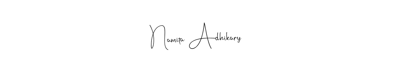 Make a short Namita Adhikary signature style. Manage your documents anywhere anytime using Andilay-7BmLP. Create and add eSignatures, submit forms, share and send files easily. Namita Adhikary signature style 4 images and pictures png