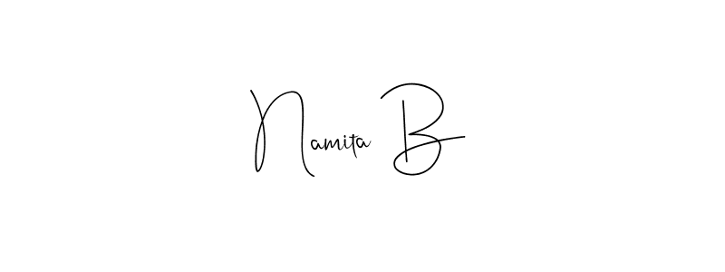 This is the best signature style for the Namita B name. Also you like these signature font (Andilay-7BmLP). Mix name signature. Namita B signature style 4 images and pictures png