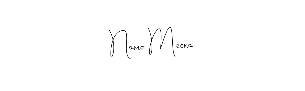 Similarly Andilay-7BmLP is the best handwritten signature design. Signature creator online .You can use it as an online autograph creator for name Namo Meena. Namo Meena signature style 4 images and pictures png