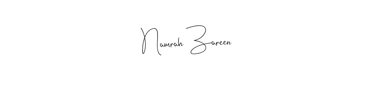Use a signature maker to create a handwritten signature online. With this signature software, you can design (Andilay-7BmLP) your own signature for name Namrah Zareen. Namrah Zareen signature style 4 images and pictures png