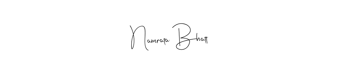 How to make Namrata Bhatt name signature. Use Andilay-7BmLP style for creating short signs online. This is the latest handwritten sign. Namrata Bhatt signature style 4 images and pictures png