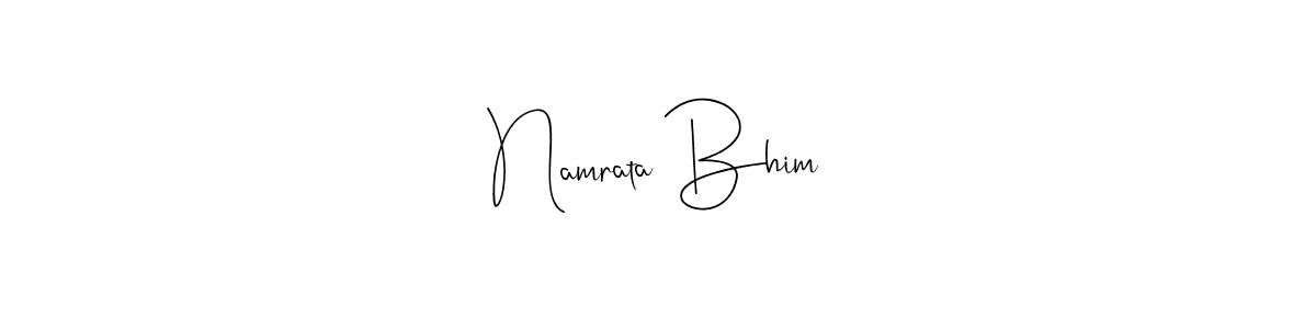 Make a beautiful signature design for name Namrata Bhim. With this signature (Andilay-7BmLP) style, you can create a handwritten signature for free. Namrata Bhim signature style 4 images and pictures png