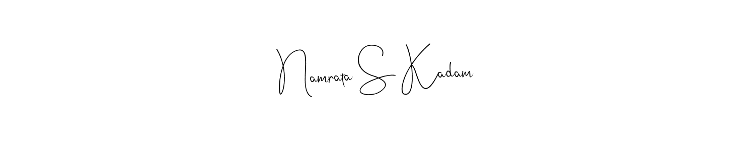 Similarly Andilay-7BmLP is the best handwritten signature design. Signature creator online .You can use it as an online autograph creator for name Namrata S Kadam. Namrata S Kadam signature style 4 images and pictures png