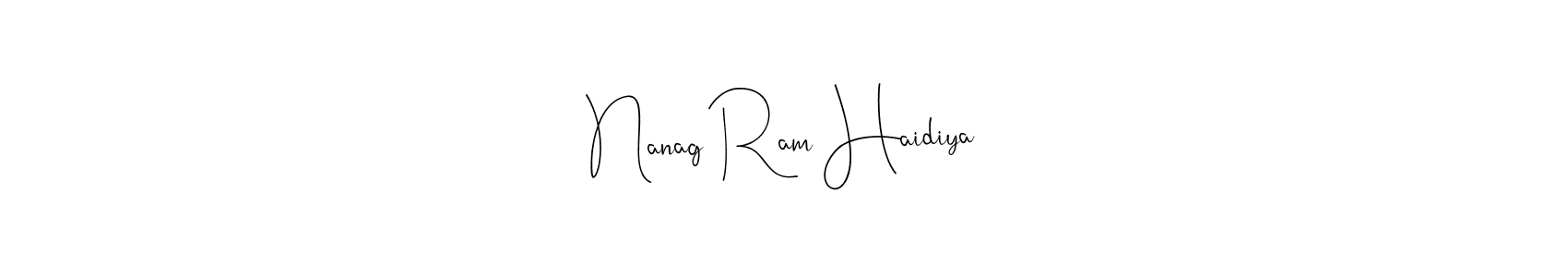 Use a signature maker to create a handwritten signature online. With this signature software, you can design (Andilay-7BmLP) your own signature for name Nanag Ram Haidiya. Nanag Ram Haidiya signature style 4 images and pictures png