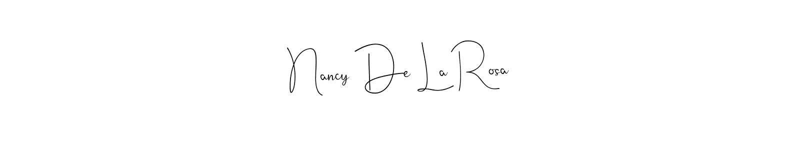You should practise on your own different ways (Andilay-7BmLP) to write your name (Nancy De La Rosa) in signature. don't let someone else do it for you. Nancy De La Rosa signature style 4 images and pictures png