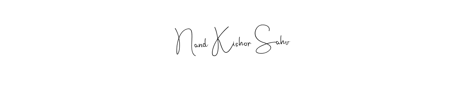 if you are searching for the best signature style for your name Nand Kishor Sahu. so please give up your signature search. here we have designed multiple signature styles  using Andilay-7BmLP. Nand Kishor Sahu signature style 4 images and pictures png