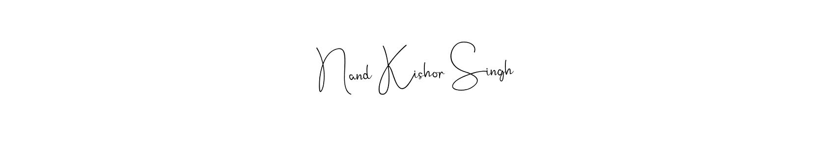 The best way (Andilay-7BmLP) to make a short signature is to pick only two or three words in your name. The name Nand Kishor Singh include a total of six letters. For converting this name. Nand Kishor Singh signature style 4 images and pictures png