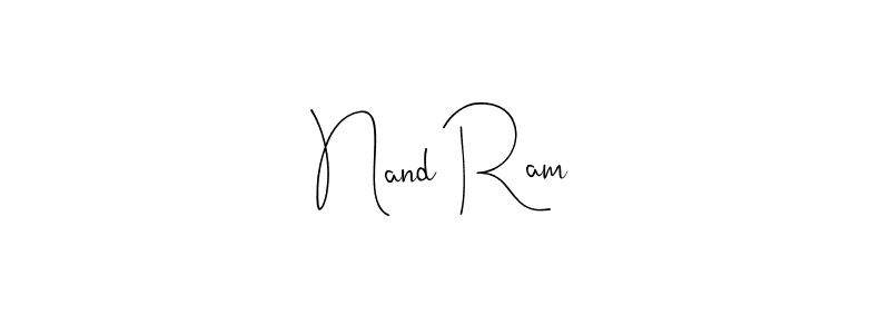 How to make Nand Ram name signature. Use Andilay-7BmLP style for creating short signs online. This is the latest handwritten sign. Nand Ram signature style 4 images and pictures png