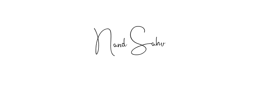 if you are searching for the best signature style for your name Nand Sahu. so please give up your signature search. here we have designed multiple signature styles  using Andilay-7BmLP. Nand Sahu signature style 4 images and pictures png