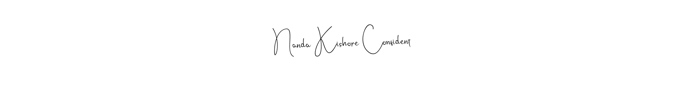 Make a beautiful signature design for name Nanda Kishore Confident. Use this online signature maker to create a handwritten signature for free. Nanda Kishore Confident signature style 4 images and pictures png