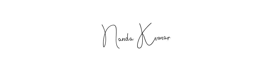 Make a beautiful signature design for name Nanda Kumar. With this signature (Andilay-7BmLP) style, you can create a handwritten signature for free. Nanda Kumar signature style 4 images and pictures png