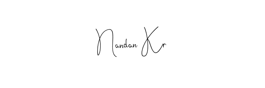Nandan Kr stylish signature style. Best Handwritten Sign (Andilay-7BmLP) for my name. Handwritten Signature Collection Ideas for my name Nandan Kr. Nandan Kr signature style 4 images and pictures png