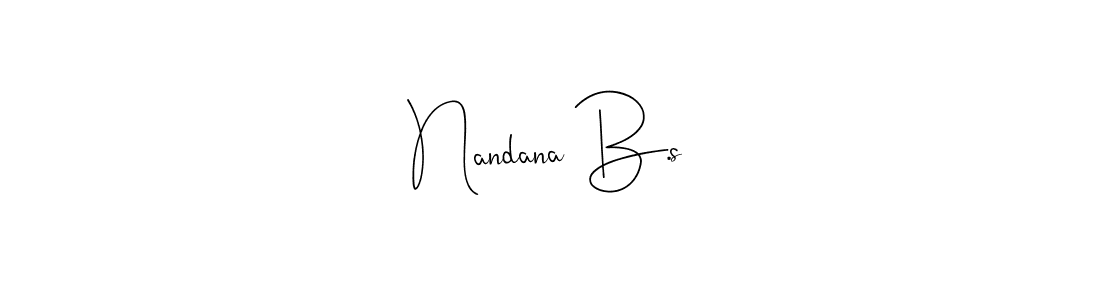 You can use this online signature creator to create a handwritten signature for the name Nandana B.s. This is the best online autograph maker. Nandana B.s signature style 4 images and pictures png