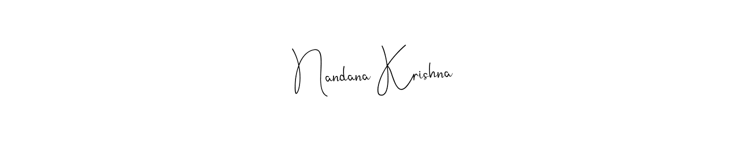 Make a beautiful signature design for name Nandana Krishna. Use this online signature maker to create a handwritten signature for free. Nandana Krishna signature style 4 images and pictures png