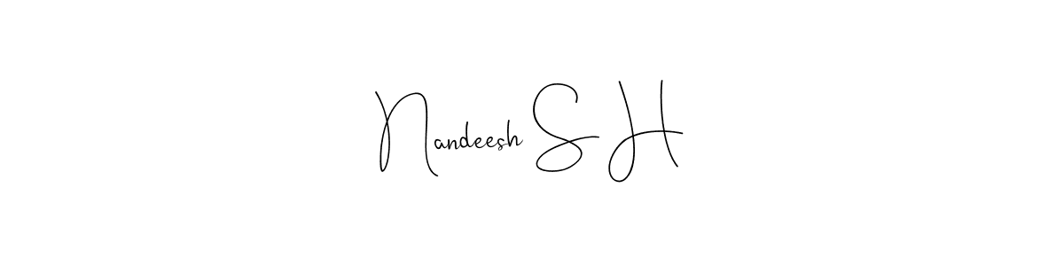 See photos of Nandeesh S H official signature by Spectra . Check more albums & portfolios. Read reviews & check more about Andilay-7BmLP font. Nandeesh S H signature style 4 images and pictures png