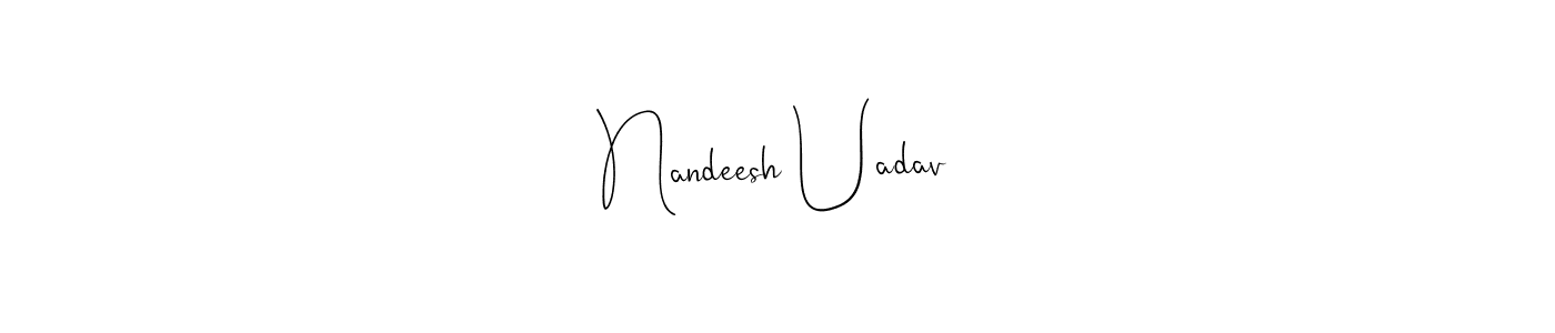 Use a signature maker to create a handwritten signature online. With this signature software, you can design (Andilay-7BmLP) your own signature for name Nandeesh Uadav. Nandeesh Uadav signature style 4 images and pictures png