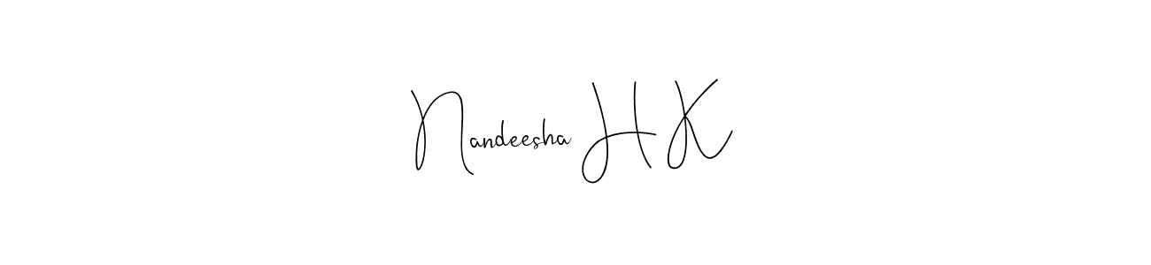 You can use this online signature creator to create a handwritten signature for the name Nandeesha H K. This is the best online autograph maker. Nandeesha H K signature style 4 images and pictures png
