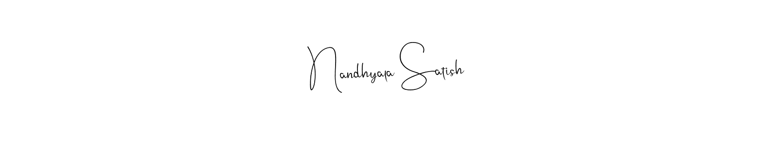 How to Draw Nandhyala Satish signature style? Andilay-7BmLP is a latest design signature styles for name Nandhyala Satish. Nandhyala Satish signature style 4 images and pictures png