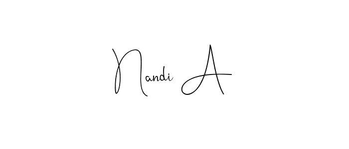 Here are the top 10 professional signature styles for the name Nandi A. These are the best autograph styles you can use for your name. Nandi A signature style 4 images and pictures png