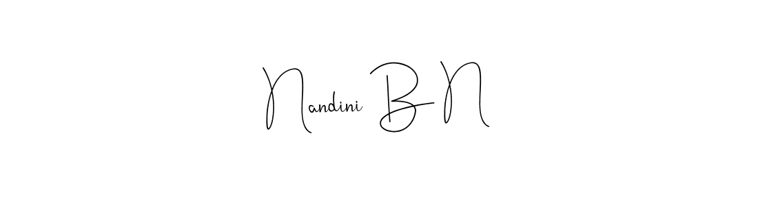 Also You can easily find your signature by using the search form. We will create Nandini B N name handwritten signature images for you free of cost using Andilay-7BmLP sign style. Nandini B N signature style 4 images and pictures png