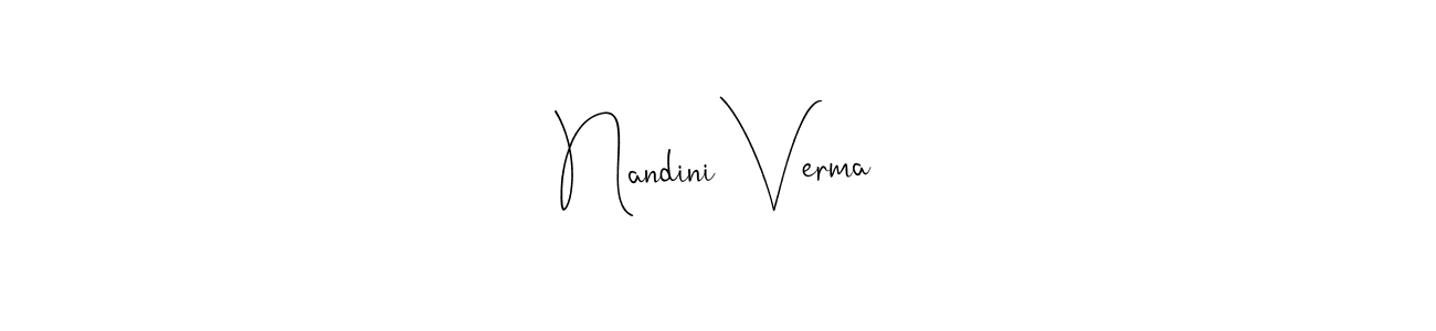 The best way (Andilay-7BmLP) to make a short signature is to pick only two or three words in your name. The name Nandini Verma include a total of six letters. For converting this name. Nandini Verma signature style 4 images and pictures png