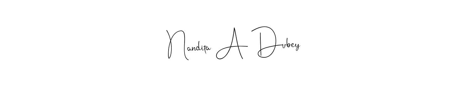 Create a beautiful signature design for name Nandita A Dubey. With this signature (Andilay-7BmLP) fonts, you can make a handwritten signature for free. Nandita A Dubey signature style 4 images and pictures png