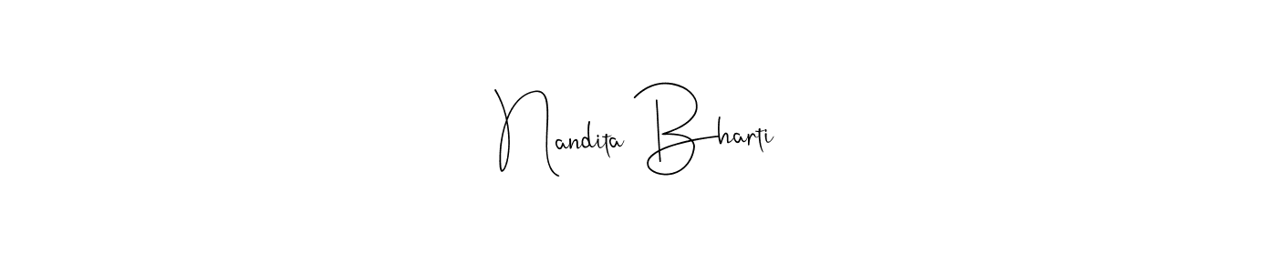 Design your own signature with our free online signature maker. With this signature software, you can create a handwritten (Andilay-7BmLP) signature for name Nandita Bharti. Nandita Bharti signature style 4 images and pictures png