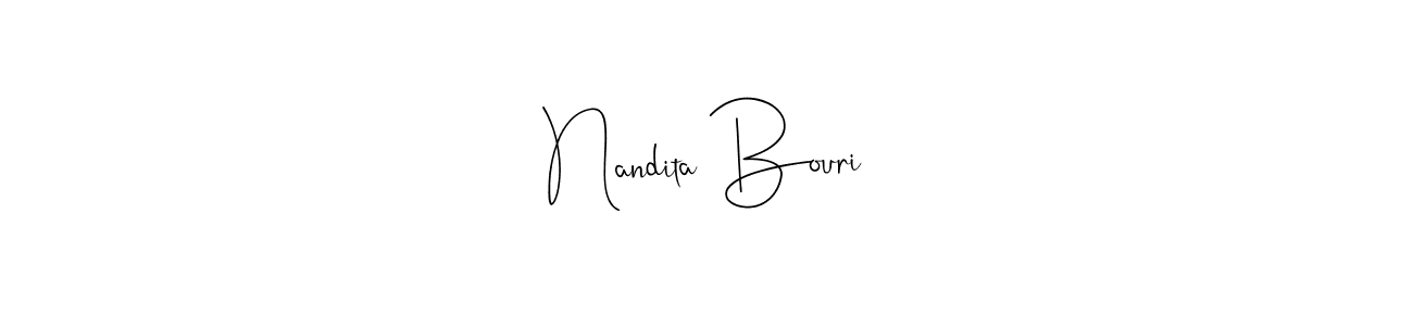 Also You can easily find your signature by using the search form. We will create Nandita Bouri name handwritten signature images for you free of cost using Andilay-7BmLP sign style. Nandita Bouri signature style 4 images and pictures png