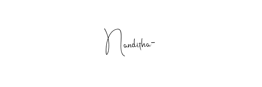 Make a beautiful signature design for name Nanditha-. Use this online signature maker to create a handwritten signature for free. Nanditha- signature style 4 images and pictures png