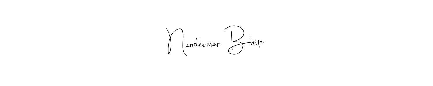 Use a signature maker to create a handwritten signature online. With this signature software, you can design (Andilay-7BmLP) your own signature for name Nandkumar Bhite. Nandkumar Bhite signature style 4 images and pictures png