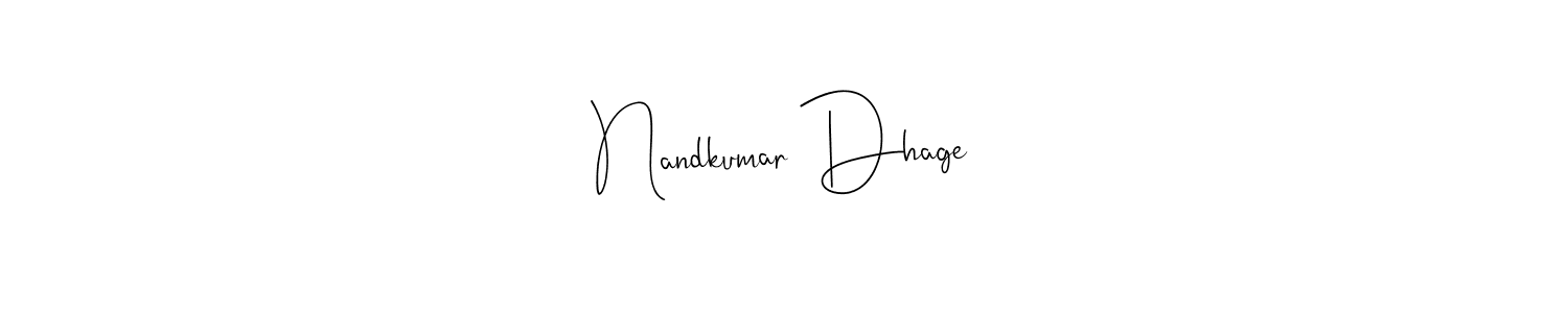 Similarly Andilay-7BmLP is the best handwritten signature design. Signature creator online .You can use it as an online autograph creator for name Nandkumar Dhage. Nandkumar Dhage signature style 4 images and pictures png