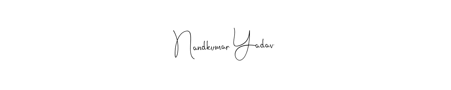 The best way (Andilay-7BmLP) to make a short signature is to pick only two or three words in your name. The name Nandkumar Yadav include a total of six letters. For converting this name. Nandkumar Yadav signature style 4 images and pictures png