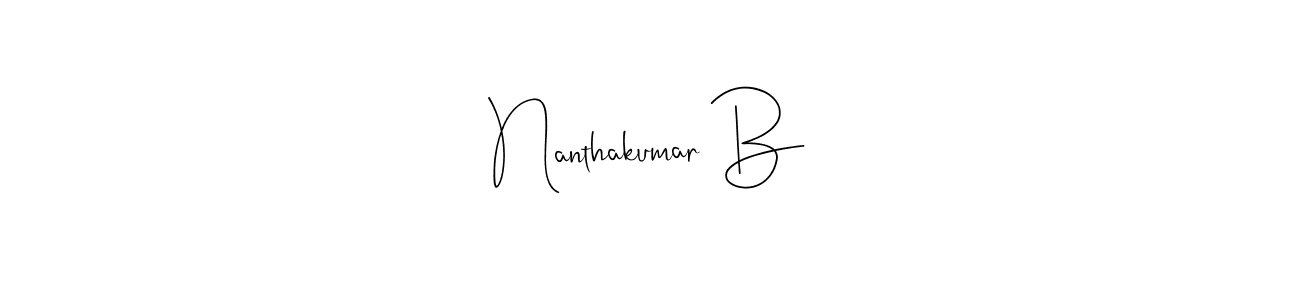 Also You can easily find your signature by using the search form. We will create Nanthakumar B name handwritten signature images for you free of cost using Andilay-7BmLP sign style. Nanthakumar B signature style 4 images and pictures png
