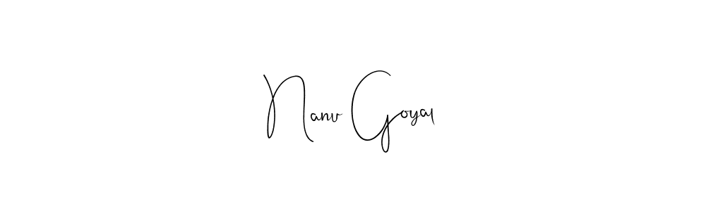 Design your own signature with our free online signature maker. With this signature software, you can create a handwritten (Andilay-7BmLP) signature for name Nanu Goyal. Nanu Goyal signature style 4 images and pictures png